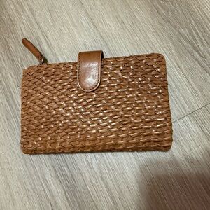 Brown Woven Leather wallet